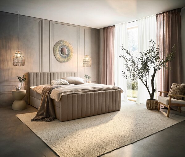AMERICKÁ POSTEĽ, 140/200 cm, taupe Boxxx - Online Only spálne, Online Only