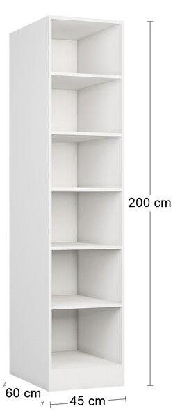 Policový regál do kúpeľne Buliton 45 - biela