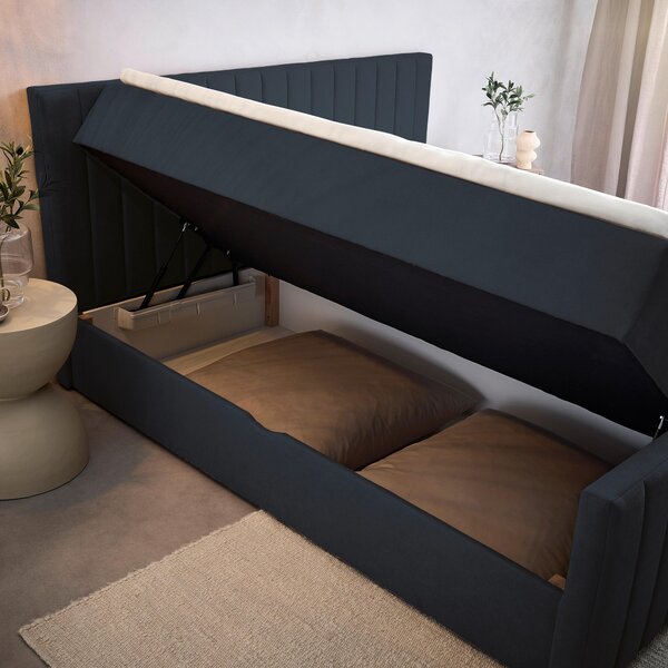 AMERICKÁ POSTEĽ, 180/200 cm, antracitová Boxxx - Online Only spálne, Online Only