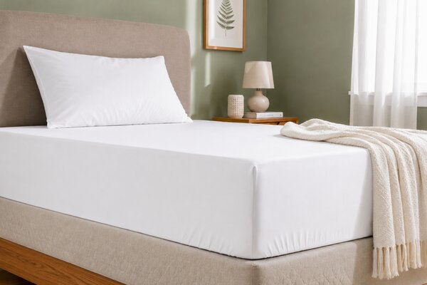 Jersey prestieradlo EVA 180x200 cm BIELE