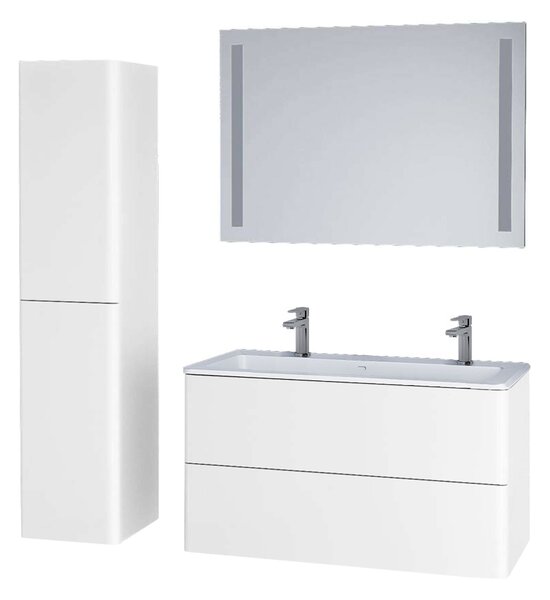 Mereo Siena, kúpeľňová skrinka 100 cm, biela lesk, MER-CN412S