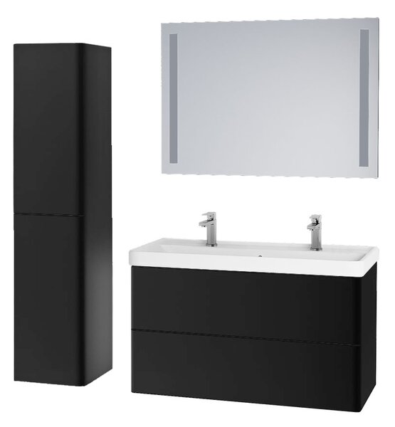 Mereo Siena, kúpeľňová skrinka s keramickým umývadlom 101 cm, biela lesk, MER-CN4122