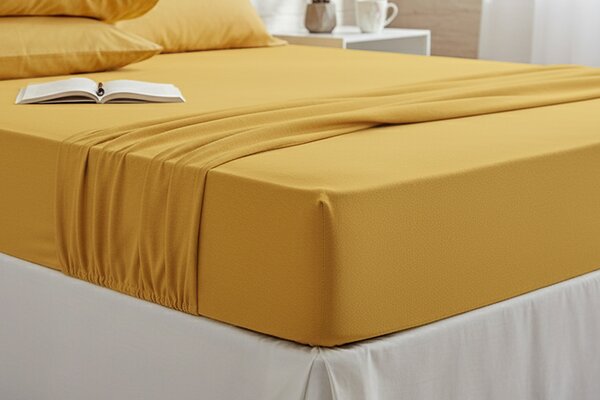 Jersey prestieradlo EVA MIX 220x200 cm HORČICOVÉ