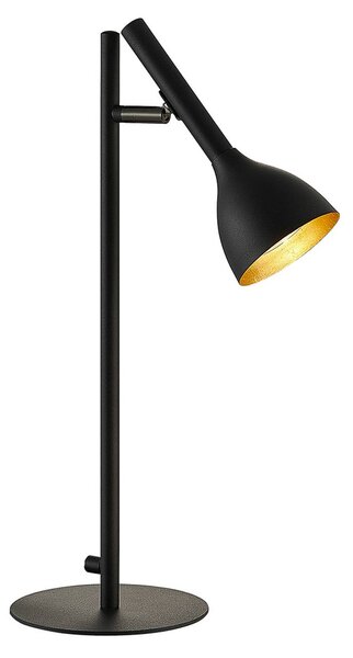 Stolová lampa Nordwin, čierno-zlatá