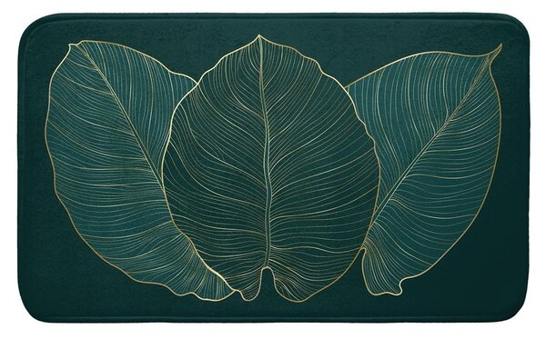 Tmavozelená kúpeľňová predložka 45x75 cm Jade – douceur d'intérieur