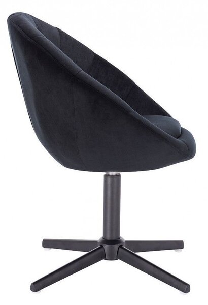 LuxuryForm DESIGN Kreslo VERA VELUR na čiernom kríži - čierne