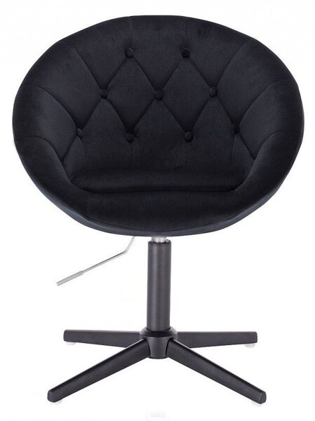 LuxuryForm DESIGN Kreslo VERA VELUR na čiernom kríži - čierne