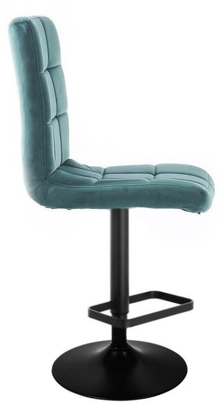 LuxuryForm DESIGN Barová stolička TOLEDO VELUR na čiernom tanieri - zelená