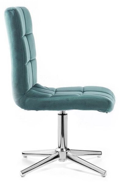 LuxuryForm DESIGN Stolička TOLEDO VELUR na striebornom kríži - zelená