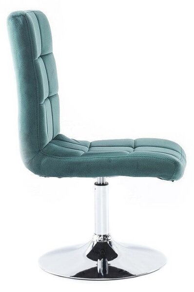 LuxuryForm DESIGN Stolička TOLEDO VELUR na striebornom tanieri - zelená