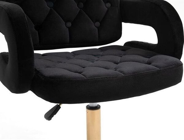 LuxuryForm DESIGN Kreslo ADRIA VELUR na striebornom tanieri - čierne