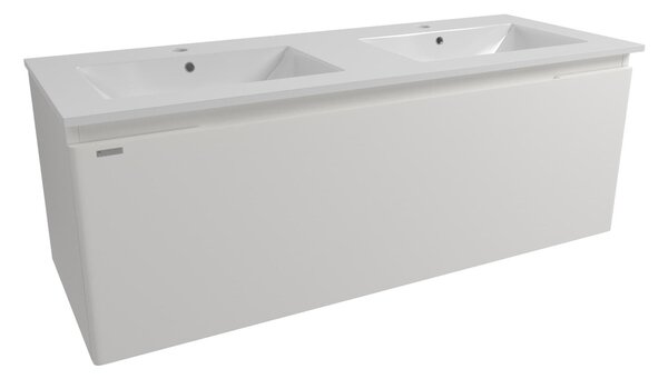 Kúpeľňová skrinka s umývadlom Naturel Ancona 120x45x46 cm biela ANCONA2120DVB