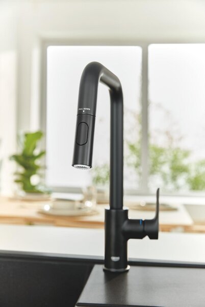 GROHE Eurosmart Professional - Páková drezová batéria, čierna matná 306192430