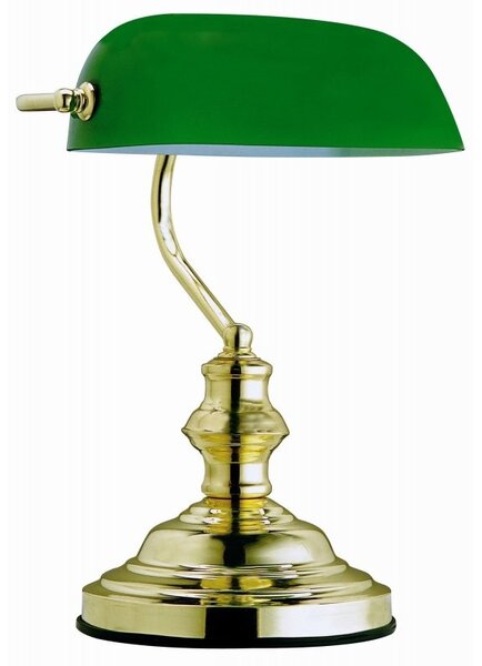 Globo 2491 stolná lampa Antique 1x60W | E27 - mosadz, zelená