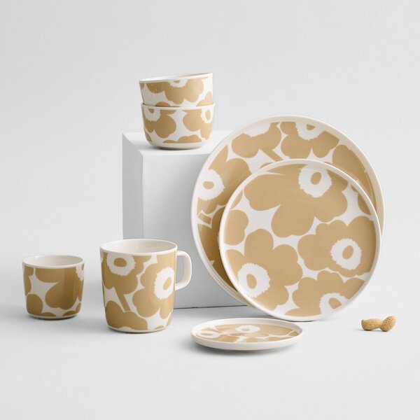 Marimekko Tanier Oiva Unikko 25cm, béžový