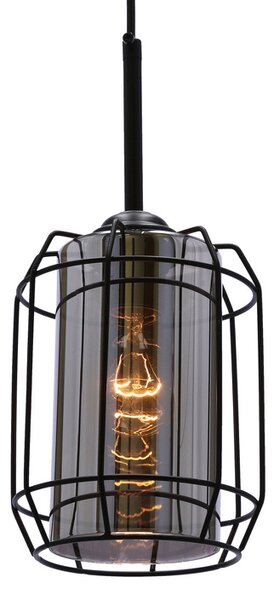 Čierny závesný luster Jonera pre žiarovku E27 – LED lustre a svietidlá > Kolekcie svietidiel > Kolekcia svietidiel JONERA