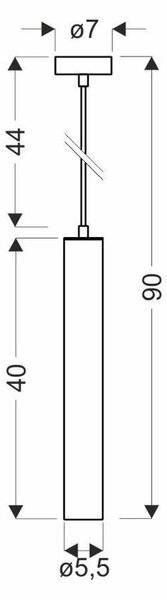 Čierny závesný luster Tubo 40cm pre žiarovku GU10 98-68125 – LED lustre a svietidlá > Kolekcie svietidiel > Kolekcia svietidiel TUBO