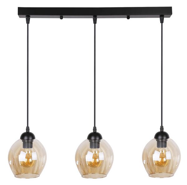Čierno-hnedý závesný luster Aspa pre žiarovku 3x E27 – LED lustre a svietidlá > Kolekcie svietidiel > Kolekcia svietidiel ASPA