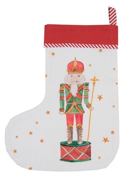 Vianočná pančucha s luskáčikom Happy Little Christmas - 30*1*40 cm - Clayre & Eef
