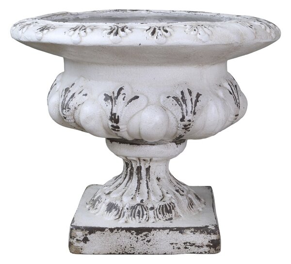 Krémový antik veľký kvetináč/ váza s patinou - Ø 56*48cm - Chic Antique