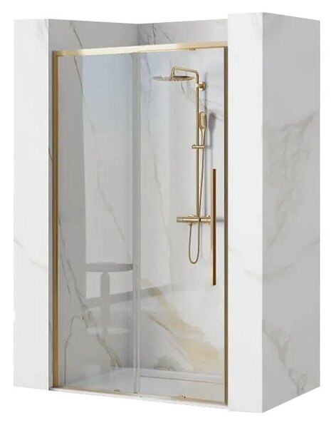 Bliss Larose GOLD 100 Sprchové dvere so zlatými profily 8595703806209