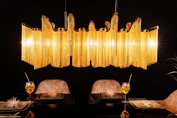 Nemecko - Extravagantné závesné svietidlo ELEGANCE 120 cm zlaté