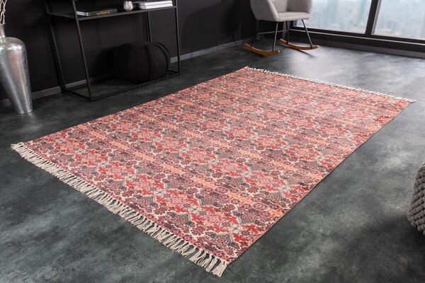 Nemecko - Ručne tkaný koberec TRIBE 230x160 cm, červený farebný, retro vzor