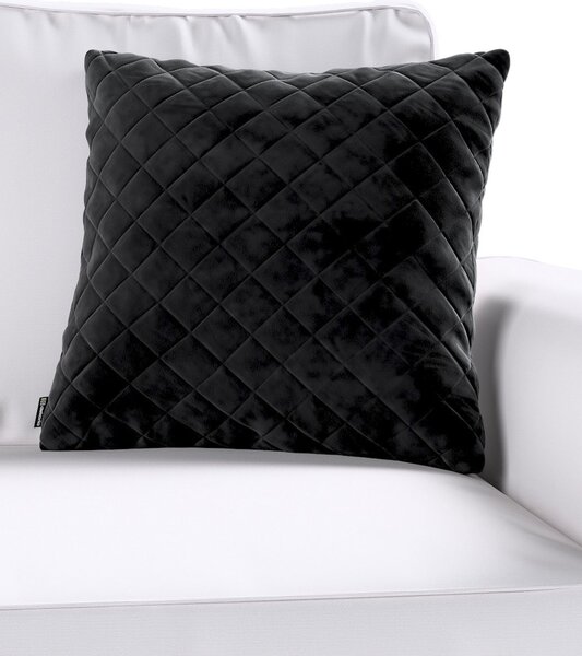 Obliečka Kinga pikovaná 43 x 43 cm farba produktu čierna látka lesklá, zamatová