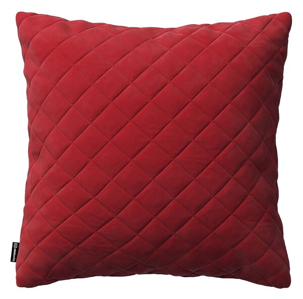 Obliečka Kinga pikovaná 43 x 43 cm farba produktu červená látka lesklá, zamatová
