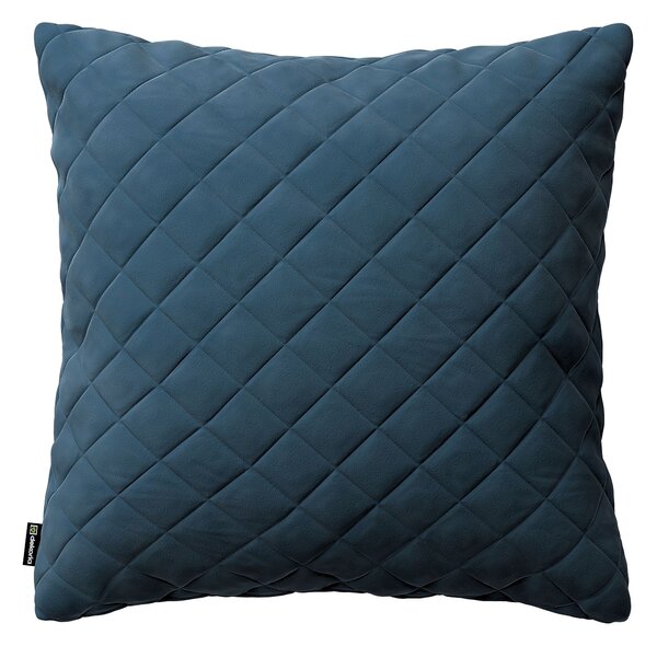 Obliečka Kinga pikovaná 43 x 43 cm farba produktu modrá látka lesklá, zamatová