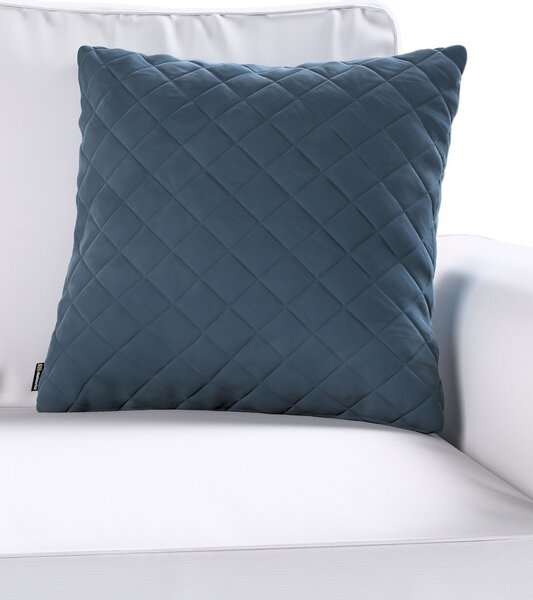 Obliečka Kinga pikovaná 43 x 43 cm farba produktu modrá látka lesklá, zamatová