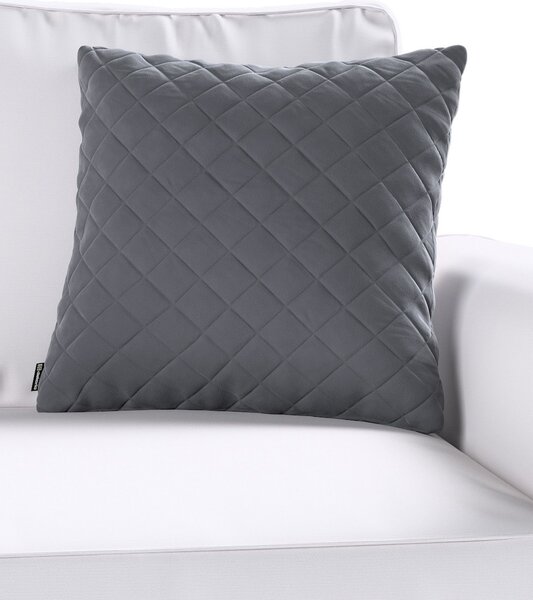 Obliečka Kinga pikovaná 43 x 43 cm farba produktu sivá látka lesklá, zamatová