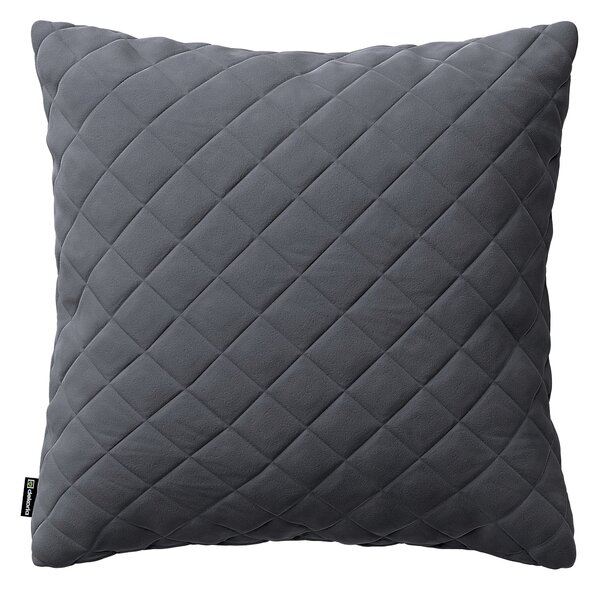 Obliečka Kinga pikovaná 43 x 43 cm farba produktu sivá látka lesklá, zamatová