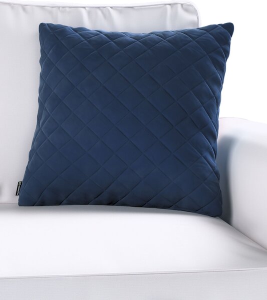 Obliečka Kinga pikovaná 43 x 43 cm farba produktu tmavomodrá látka lesklá, zamatová