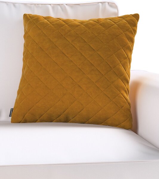 Obliečka Kinga pikovaná 43 x 43 cm farba produktu žltá látka lesklá, zamatová