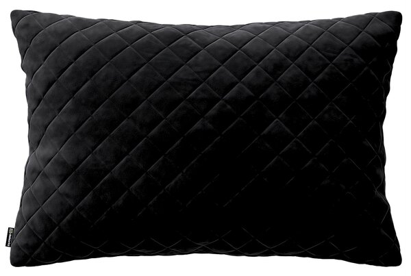 Obliečka Kinga pikovaná 60 x 40 cm farba produktu čierna látka lesklá, zamatová