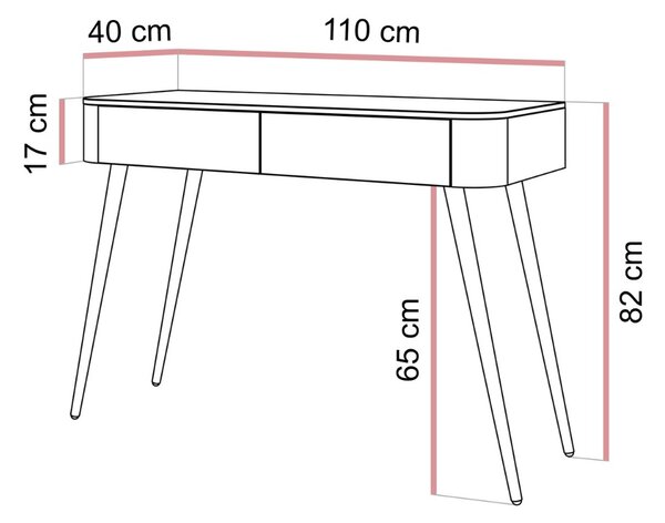 KONZOLA LEVANTE KAŠMÍR 110 cm
