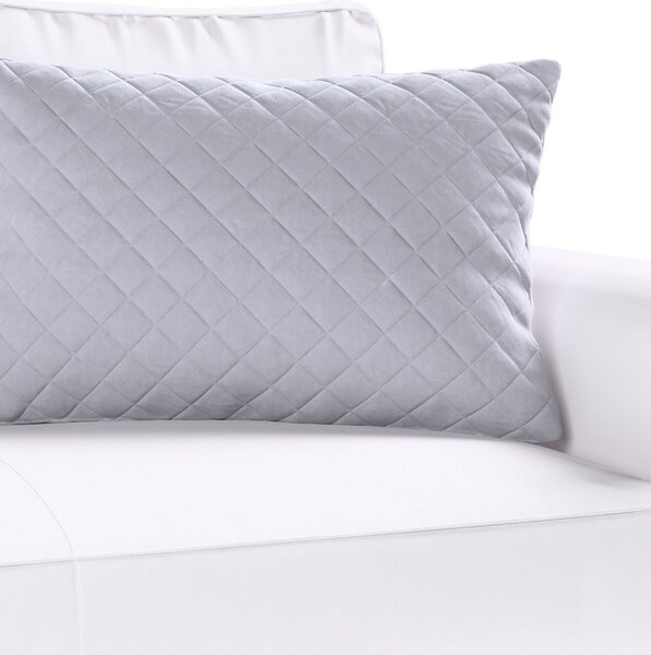 Obliečka Kinga pikovaná 60 x 40 cm farba produktu sivá látka lesklá, zamatová
