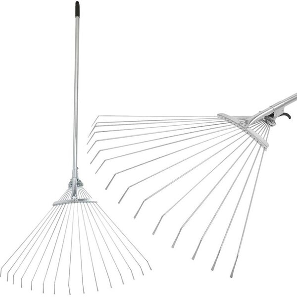 Hrable R116-85, 15 lamelové, vejárové, na lístie, 850 g, s násadou