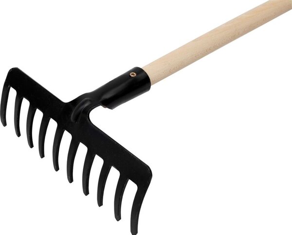 Hrable Strend Pro Premium R-606, 10 zubé, kované, s násadou