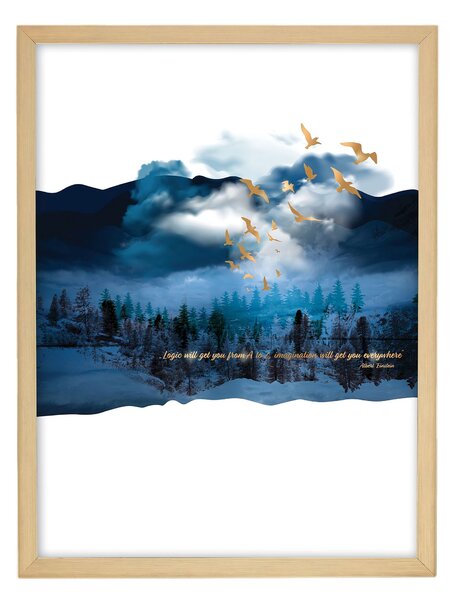 Obraz Imagination 30x40cm gold&navy