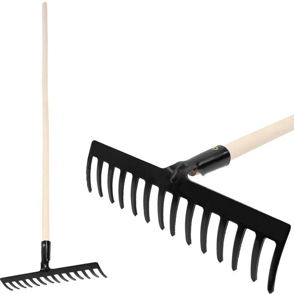 Hrable Strend Pro Premium R-606, 14 zubé, kované, s násadou