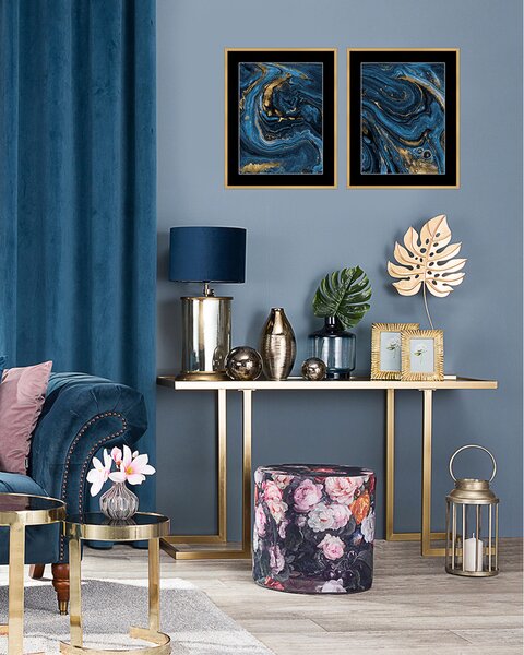 Obraz Abstract Blue&Gold II 40 x 50cm