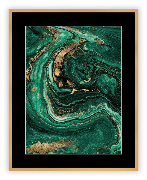 Obraz Abstract Green&Gold I 40 x 50cm