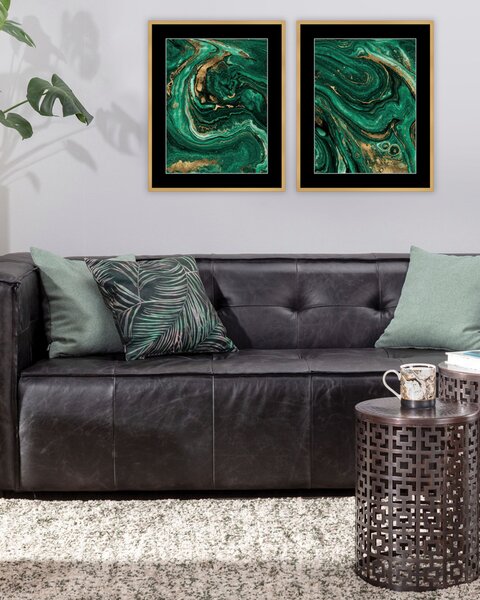 Obraz Abstract Green&Gold I 40 x 50cm