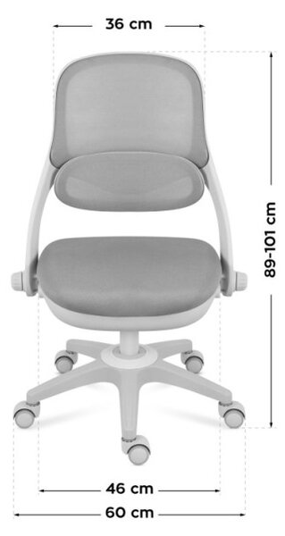 Detská otočná stolička Mark Adler Junior 4.7 Grey