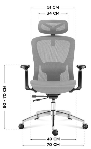 Kancelárska stolička Expert 5.3 Grey Mesh