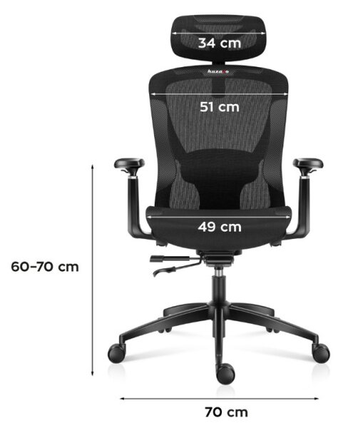 Ergonomická stolička Combat 7.3 Black Mesh