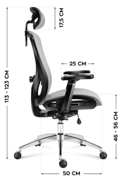 Kancelárska stolička Expert 5.3 Grey Mesh
