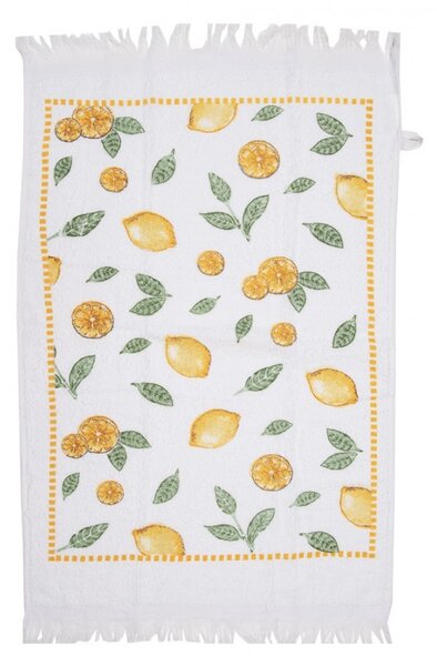 Guest Towel 40x66 Cm White Cotton Lemons - Collections - Clayre & Eef